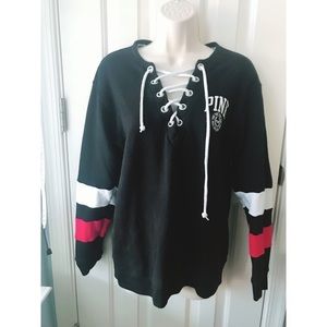 PINK Tie-Up Oversized Sweater